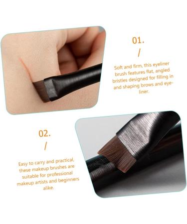 Baluue 9 Sets Eyeliner Brush Makeup Brush Eyebrow Eye Liner Wands Ear Brow Brush Black Wood - Buy Online on GoSupps.com