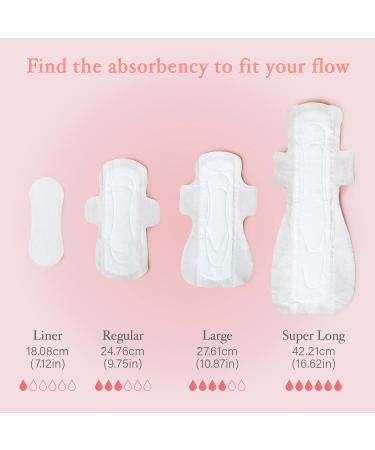 Livlit Super Long Overnight Pads - 100% Organic Cotton - Heavy Absorbency & Leak Protection - Unscented - Extra Long Length for Women - 12 Count - Buy Online on GoSupps.com