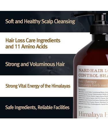 NARD Hair Loss Control Shampoo 16.9 Fl. Oz. - With Hydrolyzed Protein, Argan Oil & Jojoba Seed - Clinically Tested Formula with 4 Patented Natural Ingredients - Buy Online on GoSupps.com