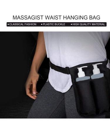 Adjustable Massage Bottle Holster | Massage Lotion Holder & Waist Hanging Bag - Black | International Shipping Available - Buy Online on GoSupps.com
