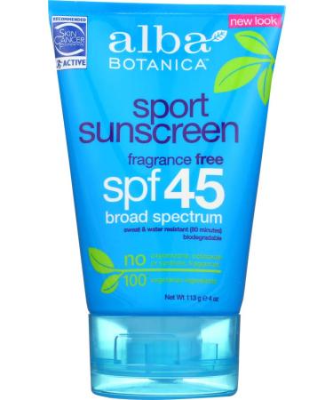 Alba Botanica Spf 45 Sun Sport Lotion 4 Oz