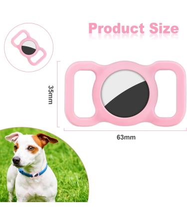 Ainiv Silicone Protection Case for Apple Airtag - Pink | Durable Dog Collar & Pet Loop Holder | Ideal for Tracking Dogs & Cats - Buy Online on GoSupps.com