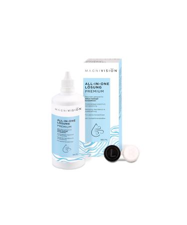 Magnivision all-in-one solution Premium 360ml all-in-one solution for soft contact lenses for cleaning and storing soft contact lenses borate-free made in Europe - Buy Online on GoSupps.com