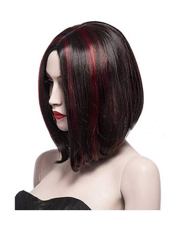 Buy Long Black Red Curly Straight Brazilian Wig for Ladies | Perfect Party Hair for 50s 60s 70s 80s - International Shipping Available - Buy Online on GoSupps.com