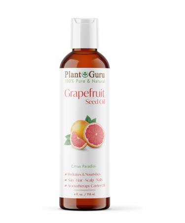Grapefruit Seed Oil 4 oz Cold Pressed 100% Pure Natural Carrier - Skin Body And Face. Great For Moisturizing Creams Lotions Scalp Treatments and Lip Balms