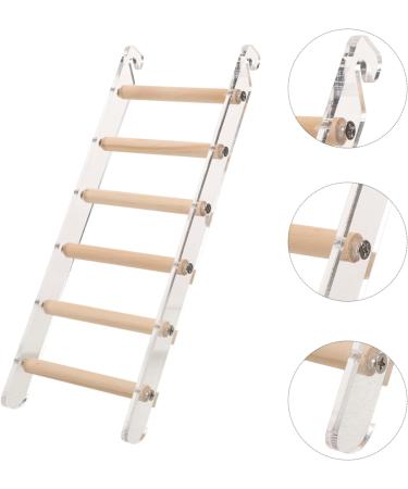 Vanzack Climbing Director for Parrots | Acrylic Vogel Ladder & Wooden Bird Cage Conductor | 26.50x10.00cm | Durable & Safe Pet Accessories - Buy Online on GoSupps.com