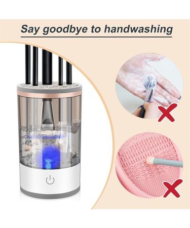 GeRRiT Electric Makeup Brush Cleaner - 2024 Automatic Spinning Cleaner for All Brush Sizes | Perfect Gift for Women & Friends - White - Buy Online on GoSupps.com