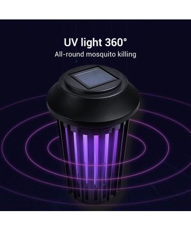 SEFAX Solar Mosquito Killer Lamp Outdoor Waterproof Mosquito Killer LED Electric Fly Trap Electric Shock Mosquito Killer for Bedroom Living Room Kitchen Office - Buy Online on GoSupps.com