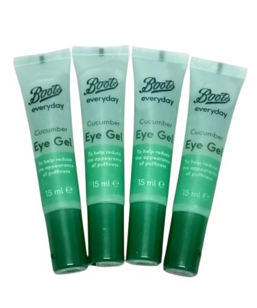 Boots Everyday Cucumber Eye Gel 15ml(4 x0.51 oz) Pack of 4