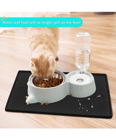 Umtiti Waterproof Dog Bowl Pad (60x40cm) - Non-Slip Silicone Dishwasher-Resistant Black - Buy Online on GoSupps.com