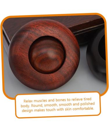 Gogogmy Wooden Hand Rings Massage Balls - Thai Massage Device for Back & Fitness | Gentle Rolling UFO Mahogany Massage Tool - Buy Online on GoSupps.com
