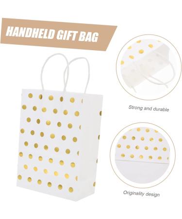 HOMSFOU 12pcs Gift Bag Dot Gifts Bags Craft Bags with Party Bags Flower Bouquet Bags Holiday Present Bag Party Favor Bags Bouquet Packaging Bag Bags with Handles Paper Candy Sugar Bag 1 count (Pack of 1) Golden - Buy Online on GoSupps.com