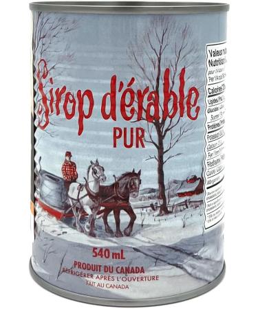 Pack of 5 canned Quebec golden maple syrup - 100% pure - 540ml cane x 5 units - Premium maple syrup - Buy Online on GoSupps.com