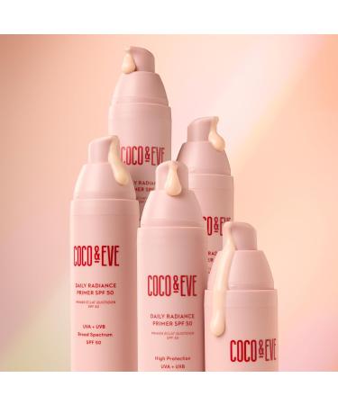 Coco & Eve Daily Radiance Primer SPF50 Sunscreen - Hydrating Face Primer & Sun Protection for All Skin Types - Buy Online on GoSupps.com