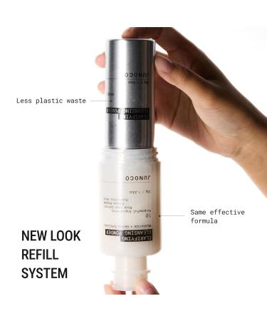 JUNO & Co. JADE Clarifying Cleansing Powder Refillable Enzyme Face Cleanser Gentle Exfoliating Powder-to-Foam Cleanser with Rice & Papaya Enzymes For Smooth Hydrated Skin 35g Refillable Main Container - Buy Online on GoSupps.com