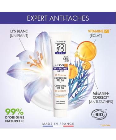L A NATURE SO BiO tic | BB Correcting Cream SPF 10 - Lumi'lys C | Anti-Stain Expert | Medium Shade | Natural Coverage | My - Buy Online on GoSupps.com