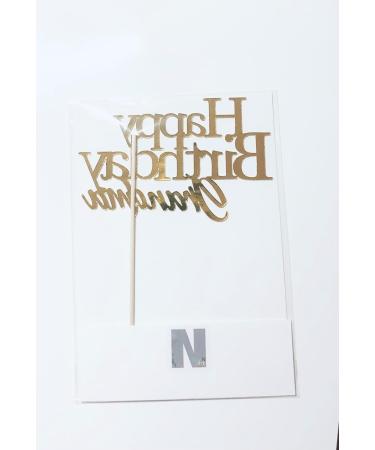 LuciaNArtGB Happy Birthday Grandma Cake Topper (Gold) - Buy Online on GoSupps.com