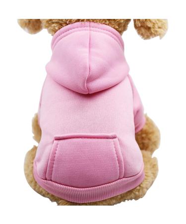 JECIKELON WINTER DOC HODIE SWEATHIRTS WATE WARE DOGE DOUCH FOR SMALLY CHIES CHIEHUAHUA COUSTION WEATING PULICH CAP CASTUME (pink tall) Large rose