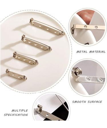100 Pcs Silver Bar Pins Brooch Clasp Pin Backs for Name Tags & Jewelry Making - Mother's Day Gift (25MM/30MM) - Buy Online on GoSupps.com