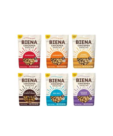 BIENA Chickpea Snacks Lil' Bit of Everything - Protein, Gluten Free, Dairy Free, Vegetarian (4 Pack) - Buy Online on GoSupps.com