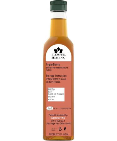 Blessfull Healing Cold Pressed Ground Nut Oil for Healthy Cooking Skin Glow 250 ml / 8.45 fl oz Pack of 1 - Buy Online on GoSupps.com