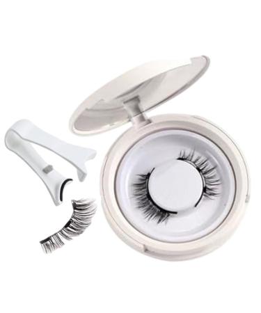 Krafty Magnetic Eyelashes Magnetic Eyelashes Reusable Natural Look Magnetic Lashes With Applicator Easy To Wear And Remove(Simple 2pcs) 1 Count (Pack of 1) Simple