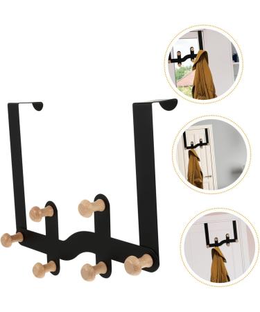 GLEAVI 6 Door Hook Metal Storage Rack Over The Door Towel Rack Over The Door Clothes Hanger Hangers Porch 30X23CM Black - Buy Online on GoSupps.com