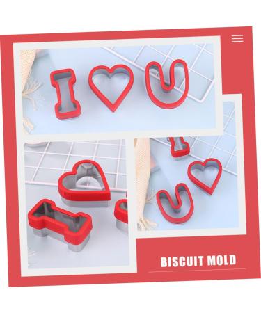 Zerodeko 6 Pcs Valentine's Day Stencils Wedding Anniversary Biscuit Cutters Baking Molds Cake Making Molds Sandwiches Fondant Baking Mould Biscuit Molds Red Stainless Steel Die Household - Buy Online on GoSupps.com