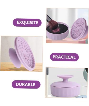Housoutil Makeup Brush Cleaning Box Makeup Brush Cleaner Silicone Makeup Tool Cleaner Brush Cleaners Brush Cleaning Mat Cleansing Brush Makeup Cleaner for Foldable Dryer Silica Gel 7.9X5.25X4.9CM Violet - Buy Online on GoSupps.com