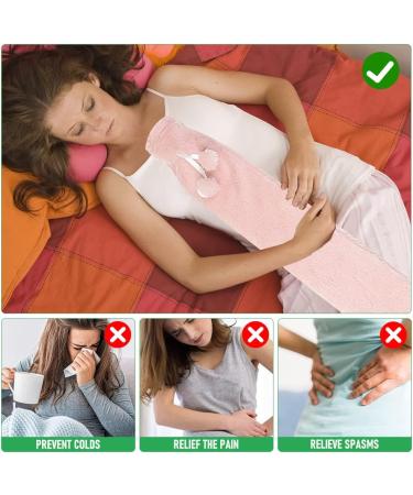 Buy CJBin Long Hot Water Bottle with Soft Cover - 1L Heating Cushion for Waist Neck Shoulders & Legs | Removable Plush Cover | Ideal for Pain Relief - Buy Online on GoSupps.com