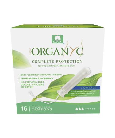 Organyc Organic Tampons Compact Super 16 Tampons