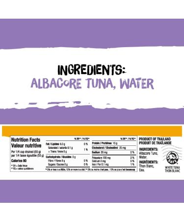 Raincoast Trading Global Chunk Albacore Tuna in Water No Salt Added Certified Sustainable Wild-Caught Pole and Line High Protein Keto Friendly - Case of 12 142g Cans - Buy Online on GoSupps.com