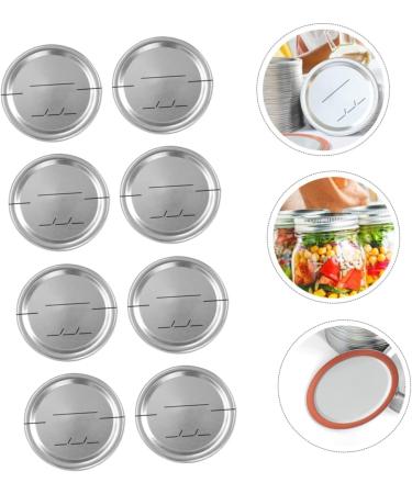 POPETPOP 150 Pcs Mason Jar Lids Mason Jar Top Lid Mason Jar Accessories Mason Jar Supplies Coffee Glass Canning Lids Wide Mouth Art Round Felt Tin Discs for Mason Jar Cover Seal Tinplate Silverx5pcs 7X7X0.2CMx5pcs - Buy Online on GoSupps.com