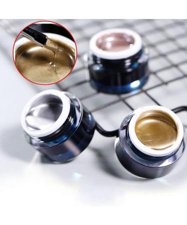 8ml Metallic Glitter Flower Drawing UV Nail Gel Nail Polish Gel Painting Gel Nail Phototherapy Soak Off Gel - (Color: Gold) - Buy Online on GoSupps.com