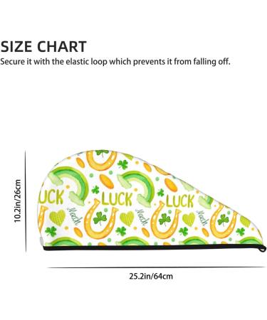 St. Patrick's Day Microfiber Hair Towel - Soft Super Absorbent Wrap for Long Curly & Thick Hair - Quick Dry Coral Velvet Cap for Women - Buy Online on GoSupps.com