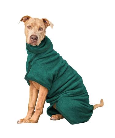 Pettom dog bemper microfiber bathing accessories bathing towel quick -drying dog bathrobe for small medium and large dogs (L green) l green green - Buy Online on GoSupps.com