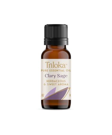Clary Sage - Triloka Aromatherapy Essential Oil - 1/3 Ounce Bottle
