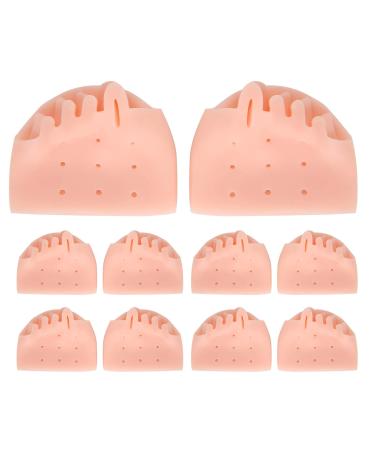5 Pairs Corrector 5 Hole Hallux Valgus Corrector High Elastic Toe Straightener (Skin) Skin