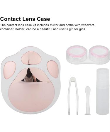 Buy Cartoon Style Pink Contact Lens Container - Travel-Friendly Plastic Case for Individual Use - Buy Online on GoSupps.com