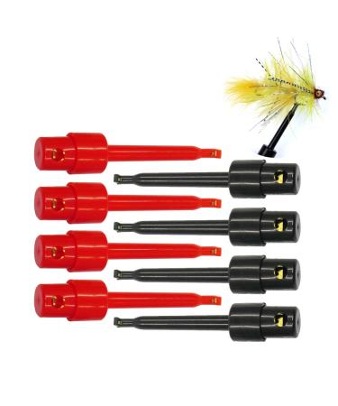 Greatfishing Long Tip Hackle Pliers, Fly Hook Hackle Pliers, Flies Lures Or Hooks Display, Feather Clips Rapping Hackle Tools for Fly Fishing Nymph Flies (B: 8pcs Hook Hackle Pliers Combo)