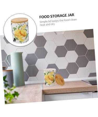 ABOOFAN 1pc Ceramic Airtight Jar Food Jar Candy Wood - Buy Online on GoSupps.com