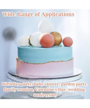 43 Piece Tortendeko Foam Balls Set - Rose Gold White & Gold Cupcake Toppers for Birthdays Weddings & Baby Showers - Buy Online on GoSupps.com