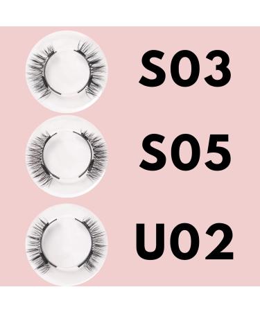 SHEBEEDO Magnetic Lashes With Applicator Magnetic Natural Lashes False Eyelashes Without Eyeliner Self Adhesive Strip Lashes For Woman Reusable Eyelashes Wispy Easy To Install And Disassemble (S05) - Buy Online on GoSupps.com