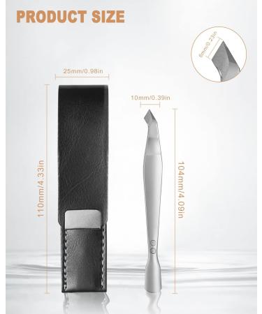FVION 2-in-1 Cuticle Nipper & Pusher with Pouch - Matt Silver | Portable Cuticle Trimmer Tool - Buy Online on GoSupps.com