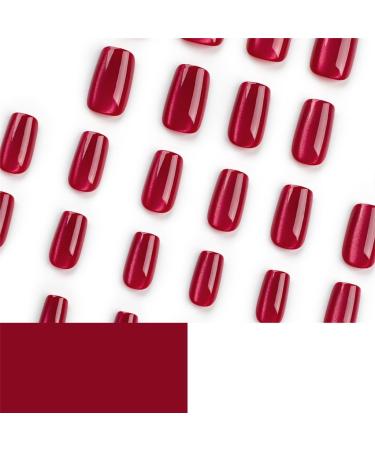 Ruarby Detachable False Nails Full Cover False Nails Medium Short False Nails Cat Eye Press on Nails Stick on Nails for Women JP3092 - Buy Online on GoSupps.com