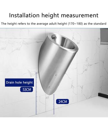 Universal Washout Urinal Bathroom Toilet Touchless Automatic Sensor Urinal Wall Mounted Sensor Toilet Flush Kit Stainless Steel Urinal Funnel Toilet Accessory for Home (A) - Buy Online on GoSupps.com