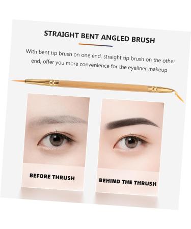 Baluue 1pcs Cosmetic Eyeliner Double Ended Eyeliner Brush Straight Bent Angled Brush Brush - Buy Online on GoSupps.com