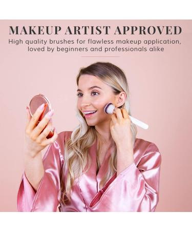 Rose Gold Kabuki Brush for Makeup - Professional Flat Top Foundation Brush for Blending Liquid, Cream, and Powder - Cruelty-Free by Lily England - Buy Online on GoSupps.com