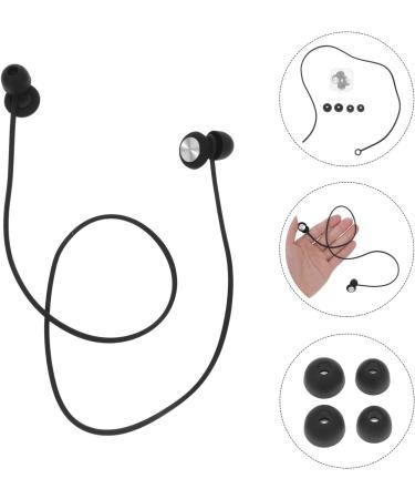 Silicone Ear Plugs for Noise Reduction - Sleep Study Travel & Concerts | Black Hearing Protection Earplugs with Cord - Buy Online on GoSupps.com