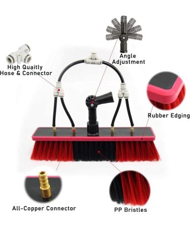 Window Cleaning Brush Equipment Glass Wall Clean 180 Rotating Brush -Headed Cleaning Cleaning Cleaning Brush Outdoor Window Glass Solar Plate 35 cm 9m/30 Feet 35cmbrushhead 6M/20FT - Buy Online on GoSupps.com